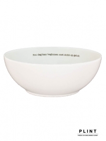 Servies enzo - Poëten aan tafel - porseleinen kom met dichtregel