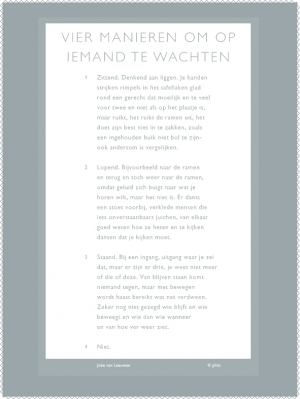 Raamgedichten - Raamgedichten - S A L E Raamgedicht Vier manieren van € 15,00 voor € 10